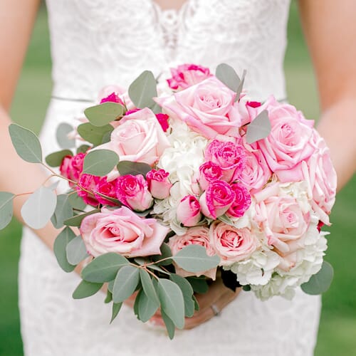 Classic Soft Pink Romantic Wedding Bride Bouquet
